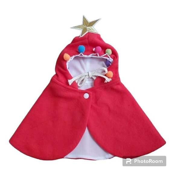 Lewondr(jycx) Red Christmas Tree Dog/Cat Cloak Costume - Size Medium - Picture 3 of 9